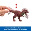 Jurassic World Rebirth Wild Roar Aucasaurus brinquedo de dinossauro, mordida de ataque controlada pela cauda e som