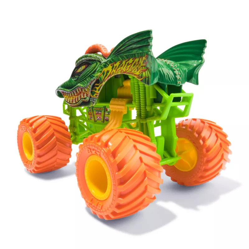 Monster Jam, camião monstro oficial Dragon, veículo de coleção em metal fundido, escala 1:24, brinquedo para rapazes e raparigas a partir dos 3 anos