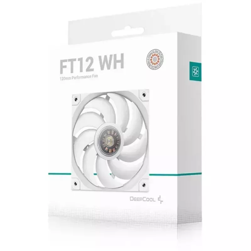 Ventoinha para caixa DeepCool FT12 WH 120 x 120 x 25 mm, branco, 120 mm