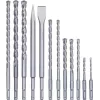 KWB 240290 Conjunto de escopros e brocas SDS-plus, 12 pcs., 5-16 mm