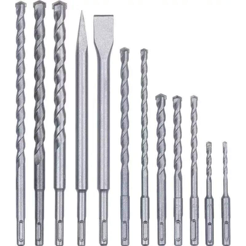 KWB 240290 Conjunto de escopros e brocas SDS-plus, 12 pcs., 5-16 mm