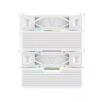 Refrigerador CPU de ar Montech NX600 ARGB ventoinha de 120 mm, branco, 800–2000 RPM, rolamento hidrodinâmico, compatível com AM4/AM5/LGA115x/1200/1700