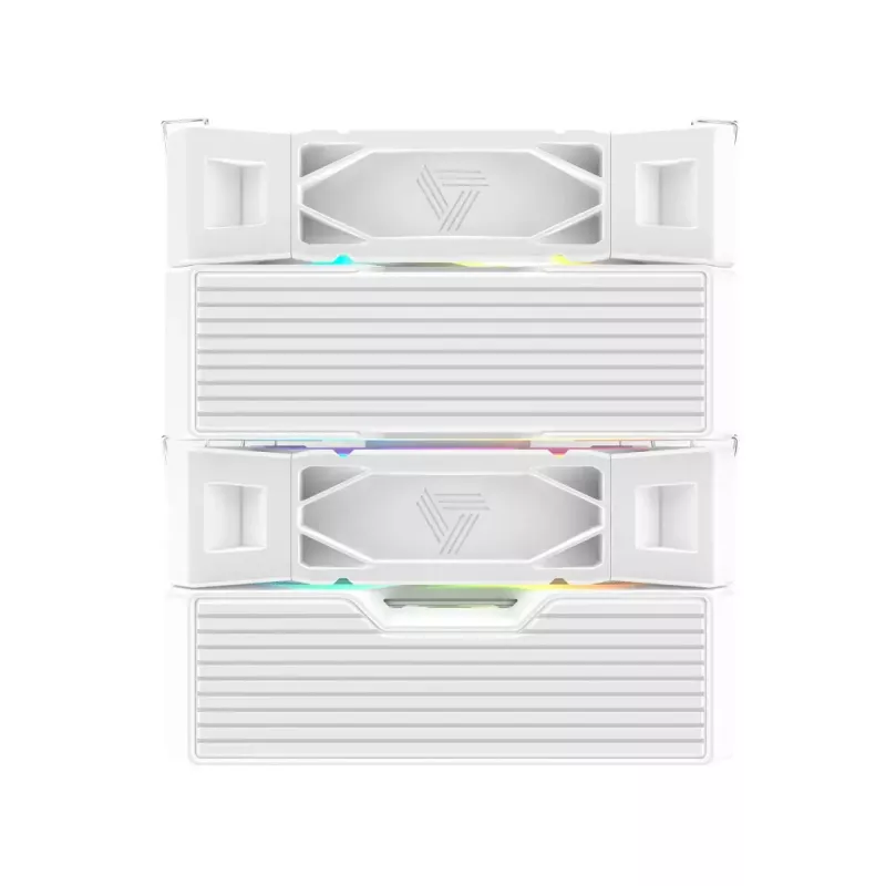 Refrigerador CPU de ar Montech NX600 ARGB ventoinha de 120 mm, branco, 800–2000 RPM, rolamento hidrodinâmico, compatível com AM4/AM5/LGA115x/1200/1700
