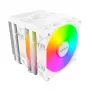 Refrigerador CPU de ar Montech NX600 ARGB ventoinha de 120 mm, branco, 800–2000 RPM, rolamento hidrodinâmico, compatível com AM4/AM5/LGA115x/1200/1700