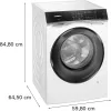 Máquina de lavar e secar roupa Siemens iQ700 WN54C2A40 de instalação livre carga frontal branca