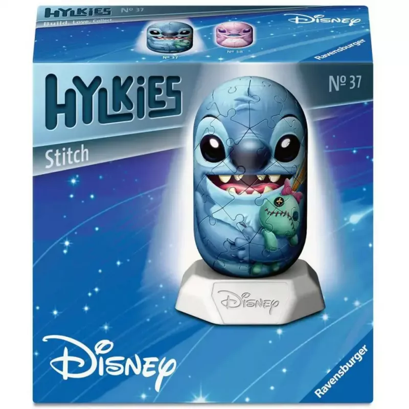 Puzzle 3D Ravensburger Disney Stitch Hylkies — figura 3D em forma de personagem da Ravensburger