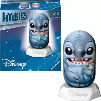 Puzzle 3D Ravensburger Disney Stitch Hylkies — figura 3D em forma de personagem da Ravensburger