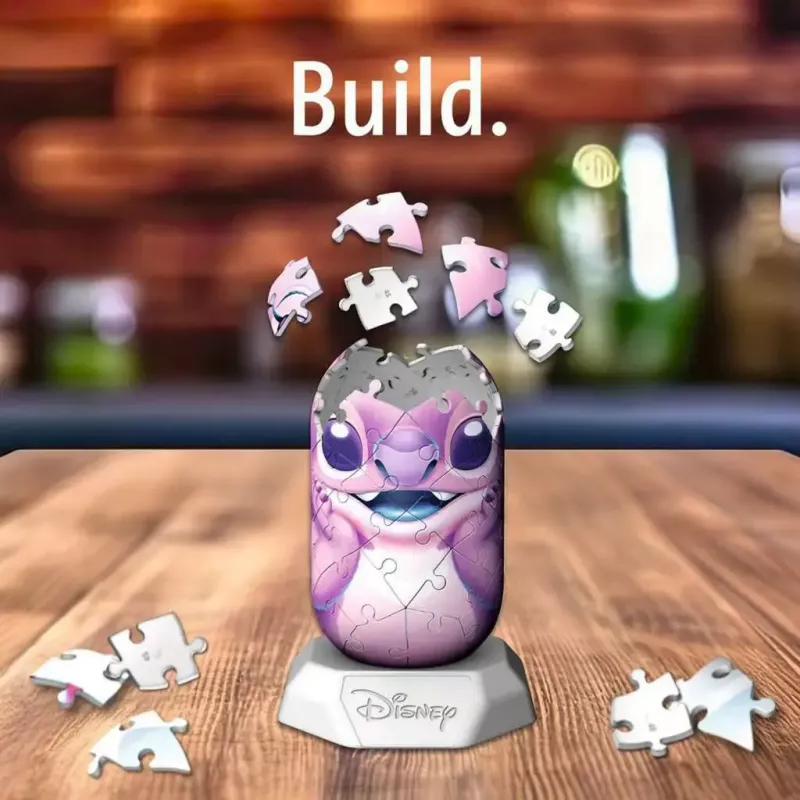 Puzzle 3D Ravensburger Disney Stitch - figura Angel, peças de espuma encaixáveis, modelo 12008045
