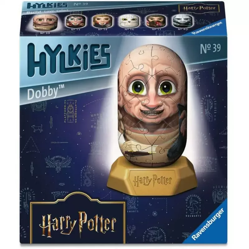 Puzzle 3D Ravensburger Hylkies Harry Potter Dobby, peças de espuma encaixáveis, figura montada
