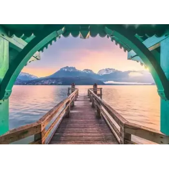 Puzzle Ravensburger Pontão no Lac d'Annecy, França – 1000 peças, 700 mm de largura