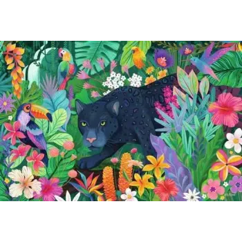 Puzzle Ravensburger Pantera na selva florida — 3000 peças, puzzle de lazer de grande formato
