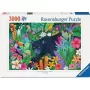 Puzzle Ravensburger Pantera na selva florida — 3000 peças, puzzle de lazer de grande formato