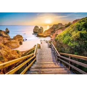 Puzzle Ravensburger Stairway to Camilo Beach Portugal, 1000 peças, 700 mm de largura