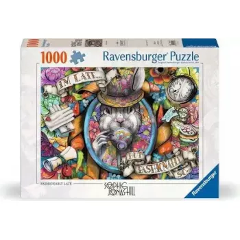 Puzzle Ravensburger Fashionably Late — 1000 peças, formato horizontal, 700 × ? mm