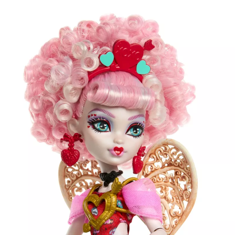MATTEL Monster High Scary Sweet Birthday Cupid Asteria – boneca colecionável, articulada, roupa temática