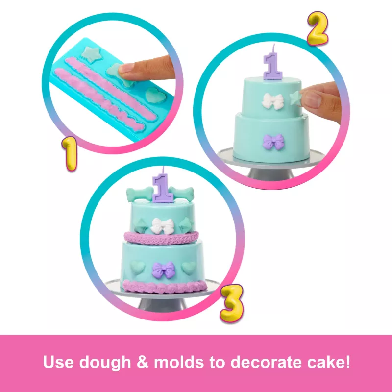 Barbie Party Unboxed Pet Birthday Series boneca e acessórios, conjunto Party Stars com 10 surpresas