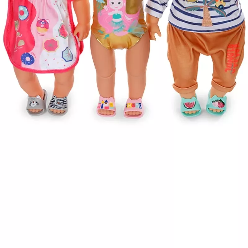 BABY born Slippers 3 sortidos 43cm sapatos para boneca