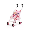 Carrinho de boneca BABY born com saco rosa