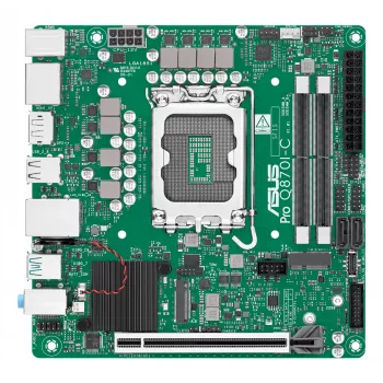 Placa-mãe Mini-ITX ASUS PRO Q870I-C-CSM LGA 1851, Intel Q870, DDR5 SO-DIMM, 2 slots, até 128 GB