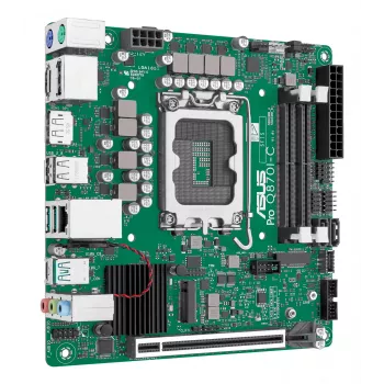 Placa-mãe Mini-ITX ASUS PRO Q870I-C-CSM LGA 1851, Intel Q870, DDR5 SO-DIMM, 2 slots, até 128 GB