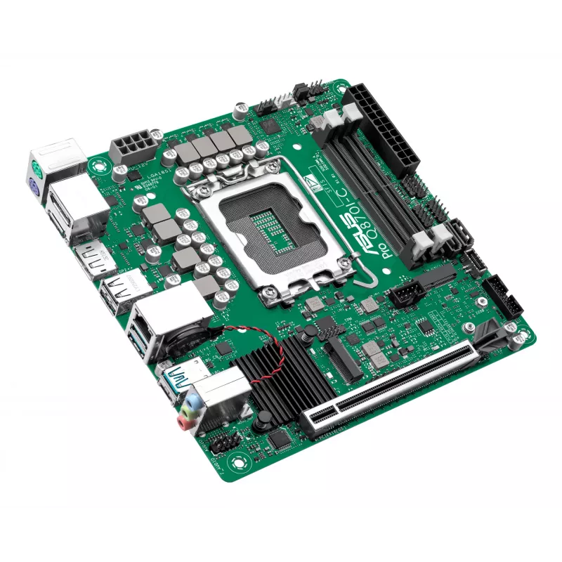 Placa-mãe Mini-ITX ASUS PRO Q870I-C-CSM LGA 1851, Intel Q870, DDR5 SO-DIMM, 2 slots, até 128 GB