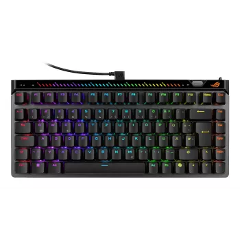 Teclado mecânico gaming ASUS ROG Falchion Ace 75% — USB, interruptores mecânicos magnéticos, RGB, preto