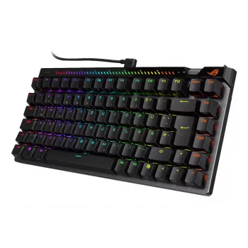 Teclado mecânico gaming ASUS ROG Falchion Ace 75% — USB, interruptores mecânicos magnéticos, RGB, preto