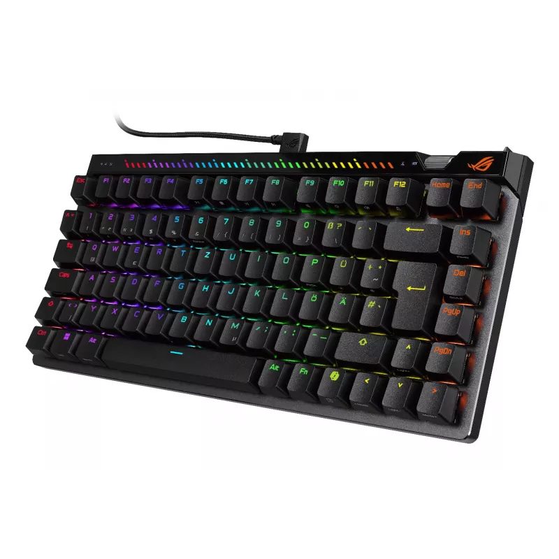 Teclado mecânico gaming ASUS ROG Falchion Ace 75% — USB, interruptores mecânicos magnéticos, RGB, preto