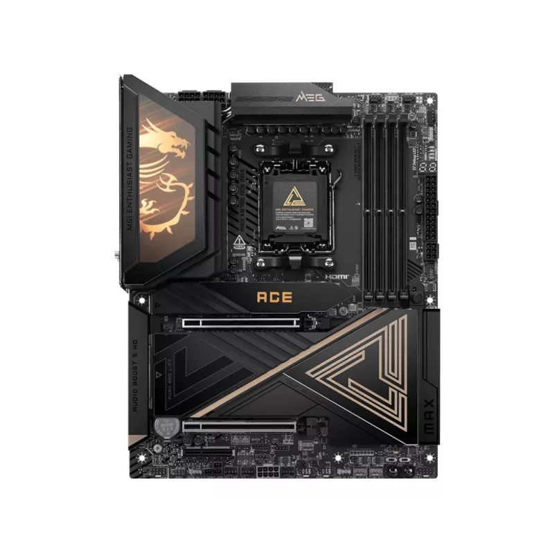 Placa-mãe MSI MEG X870E ACE MAX AM5 com 4x DDR5, 4x SATA, 5x M.2 (7E85-001R)