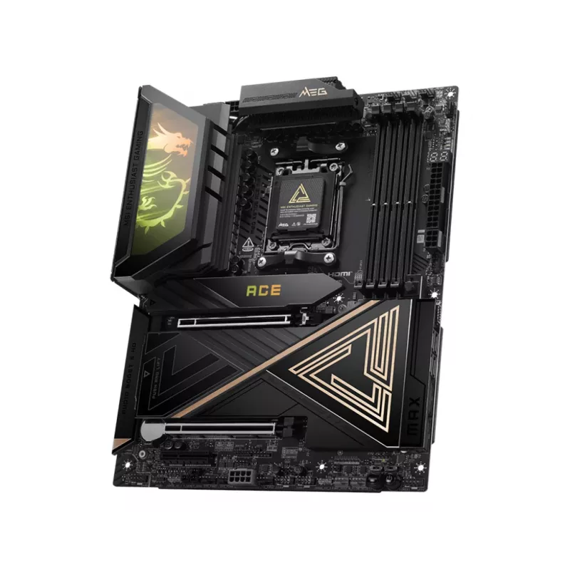 Placa-mãe MSI MEG X870E ACE MAX AM5 com 4x DDR5, 4x SATA, 5x M.2 (7E85-001R)