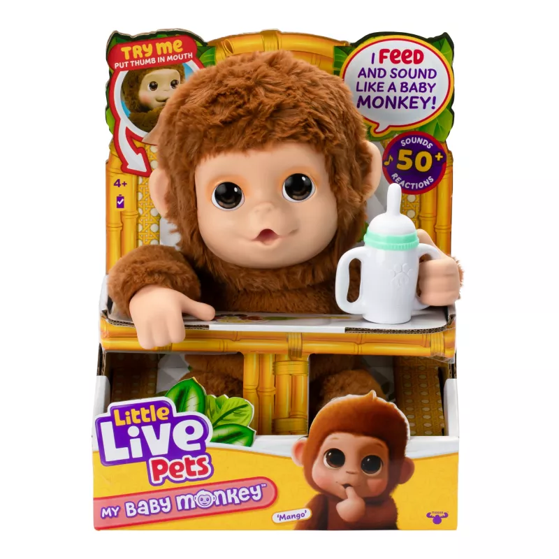 Moose Toys My Baby Monkey Mango, rapaz/rapariga, 4 ano(s), efeitos de luz, com som