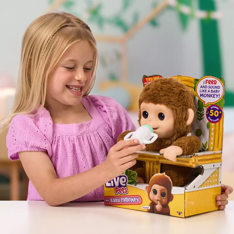 Moose Toys My Baby Monkey Mango, rapaz/rapariga, 4 ano(s), efeitos de luz, com som