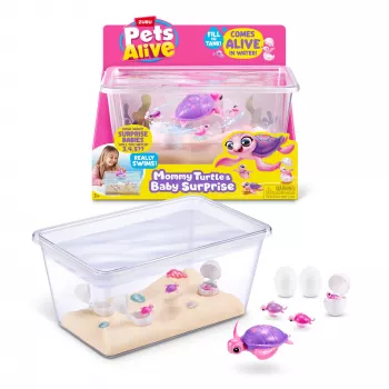 Brinquedo interativo Zuru Pets Alive Mommy Turtle Surprise, multicolor, pilha LR44