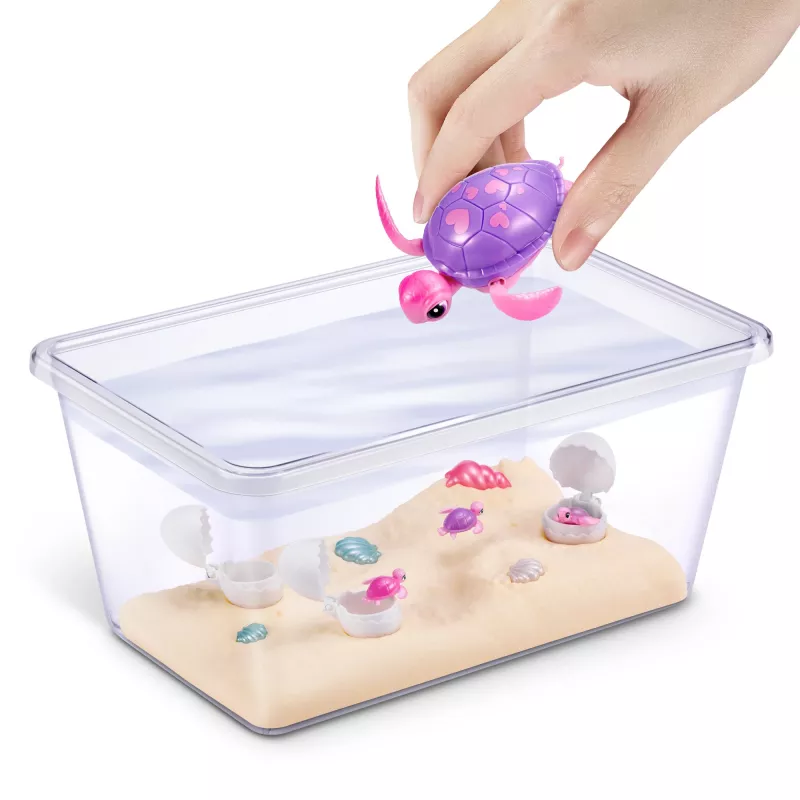 Brinquedo interativo Zuru Pets Alive Mommy Turtle Surprise, multicolor, pilha LR44
