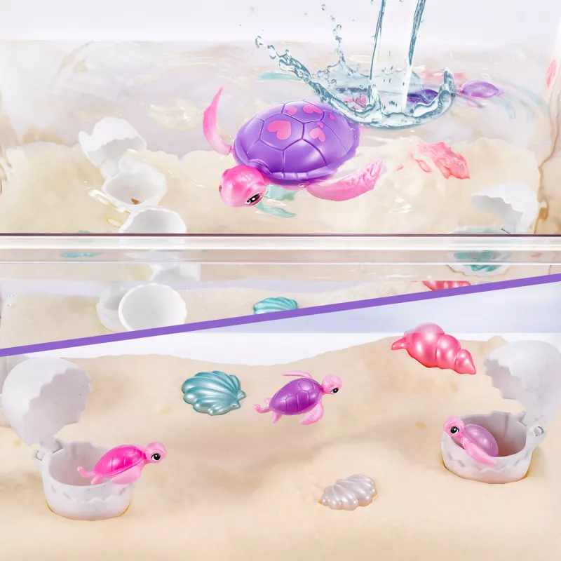 Brinquedo interativo Zuru Pets Alive Mommy Turtle Surprise, multicolor, pilha LR44