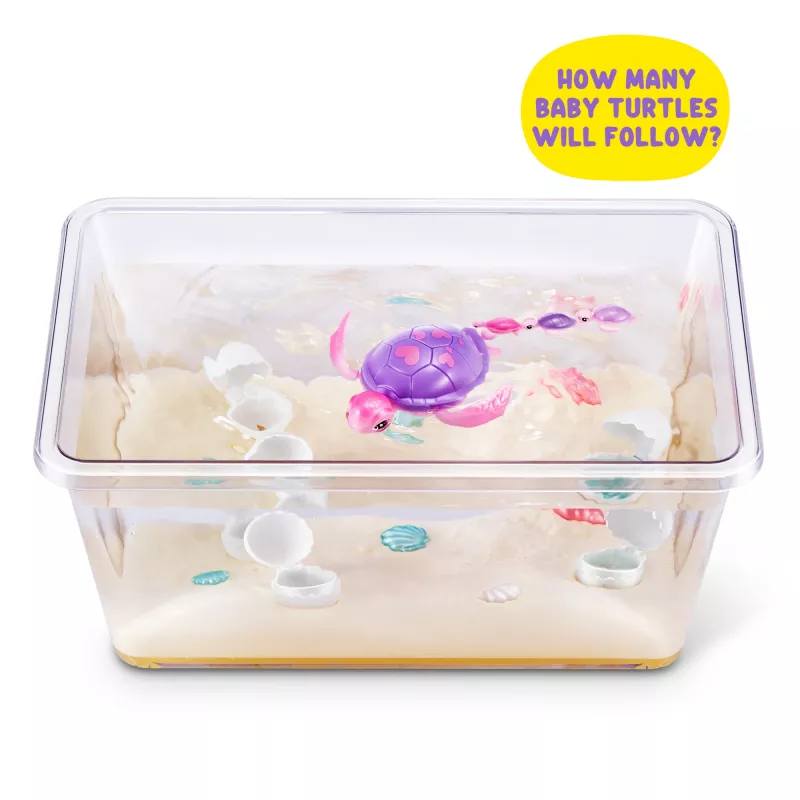Brinquedo interativo Zuru Pets Alive Mommy Turtle Surprise, multicolor, pilha LR44