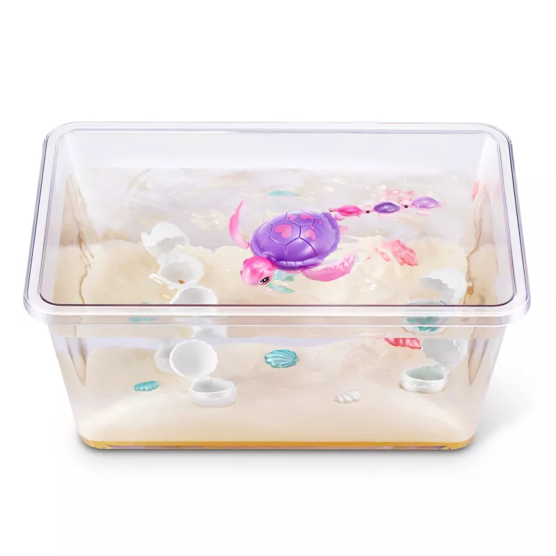 Brinquedo interativo Zuru Pets Alive Mommy Turtle Surprise, multicolor, pilha LR44