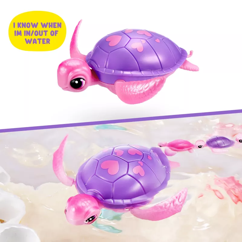 Brinquedo interativo Zuru Pets Alive Mommy Turtle Surprise, multicolor, pilha LR44