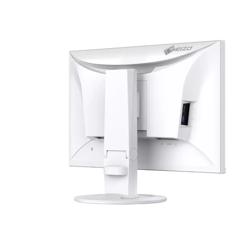 Monitor de computador EIZO FlexScan EV2400R-WT — 23,8 polegadas (60,5 cm) Full HD IPS, 1920×1080, 5 ms, hub USB, altifalantes, altura ajustável, VESA, branco