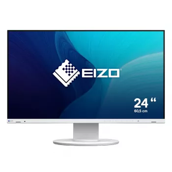 Monitor de computador EIZO FlexScan EV2400R-WT — 23,8 polegadas (60,5 cm) Full HD IPS, 1920×1080, 5 ms, hub USB, altifalantes, altura ajustável, VESA, branco