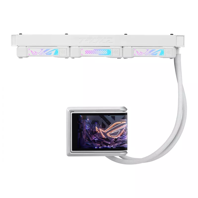 Refrigeração líquida All-in-One ASUS ROG RYUO IV 360 ARGB WHT – radiador de 360 mm, ventoinha de 120 mm, branco