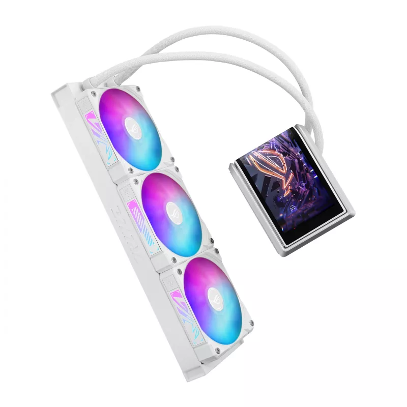 Refrigeração líquida All-in-One ASUS ROG RYUO IV 360 ARGB WHT – radiador de 360 mm, ventoinha de 120 mm, branco
