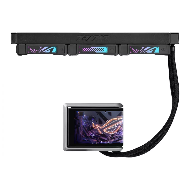 Refrigeração líquida All-in-One ASUS ROG RYUO IV 360 ARGB — radiador de 360 mm, ventoinha de 120 mm, preto