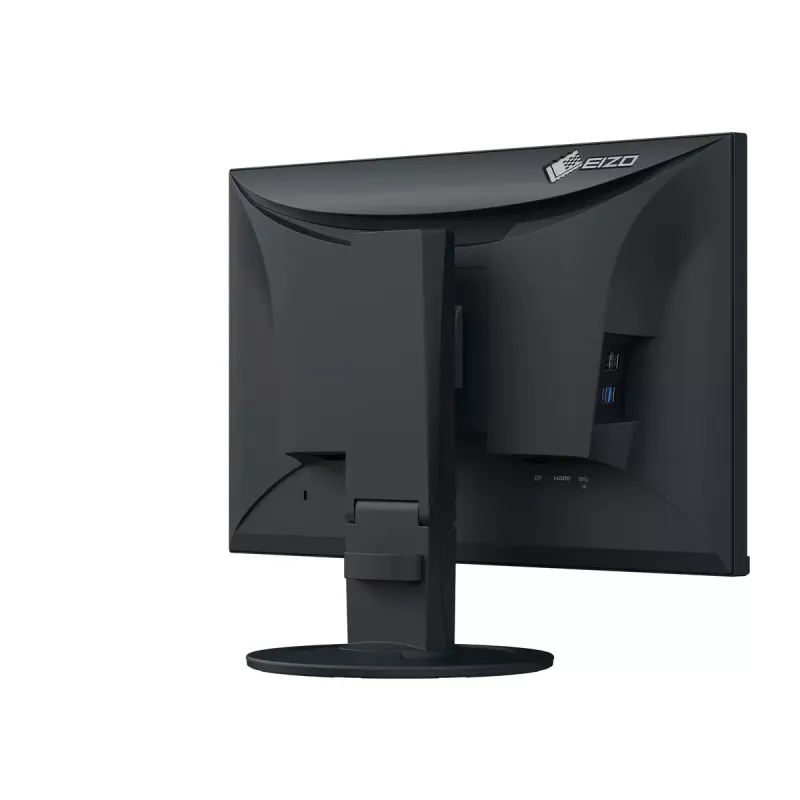 Monitor de computador EIZO FlexScan EV2400R-BK 23,8 polegadas (60,5 cm) Full HD 1920x1080 IPS LCD, 5 ms, hub USB, altifalantes, VESA, altura ajustável, preto