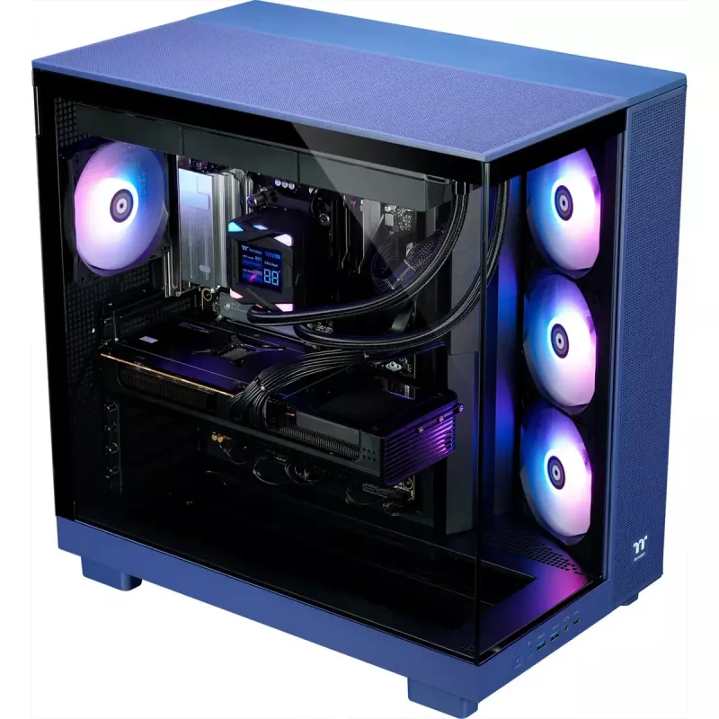 PC gaming desktop THERMALTAKE FTW V380XL 9070XT roxo/transparente com Windows 11 Pro