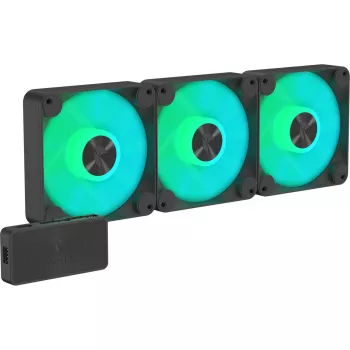 Ventoinha de caixa APNX 120 mm pack de 3 (preto) — APNX FP1-120, 3 ventoinhas