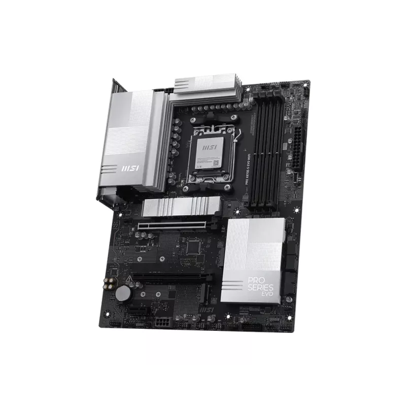 Motherboard MSI PRO X870E‑S EVO WIFI AMD X870E Socket AM5 ATX DDR5 até 256 GB Wi‑Fi 7