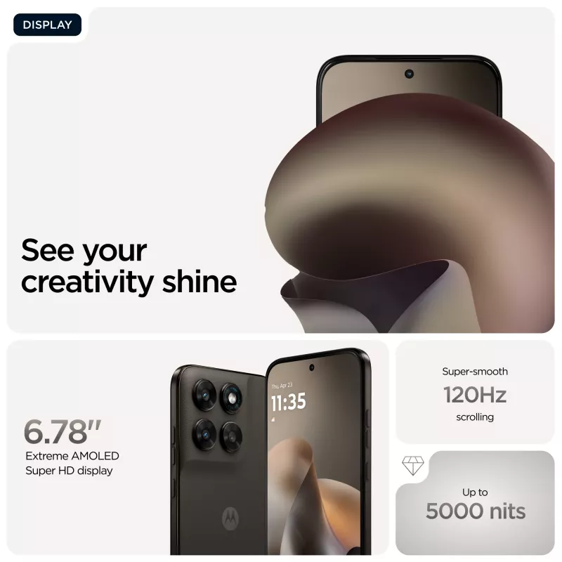 Motorola moto g77 17,3 cm (6,8 polegadas) Hybrid Dual SIM Android 16.0 5G USB Type-C 8 GB 256 GB 5200 mAh Preto