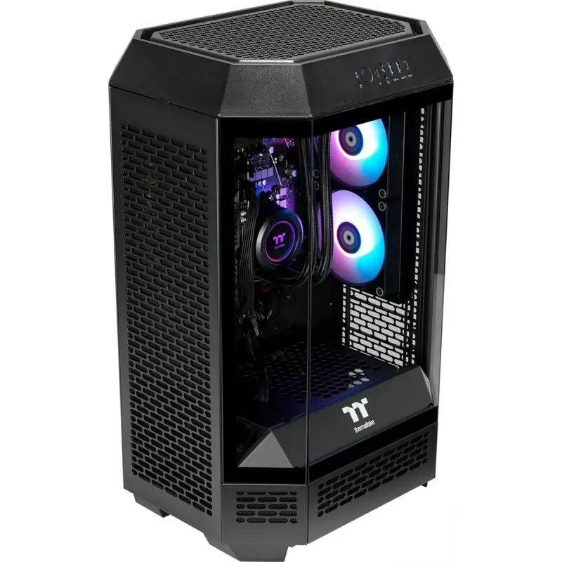 PC Desktop THERMALTAKE FTW T300 5060 preto/transparente, Windows 11 Pro