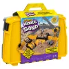 Kinetic Sand, Caixa de Brincar Dobrável com Veículo de Construção com 907 g de areia cinética e camião de brinquedo, caixa de armazenamento, brinquedo sensorial, presentes de Natal para crianças a partir dos 3 anos